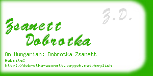 zsanett dobrotka business card